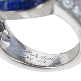 Van Cleef & Arpels Mysery Set Sapphire Ring with Diamonds, 18k
