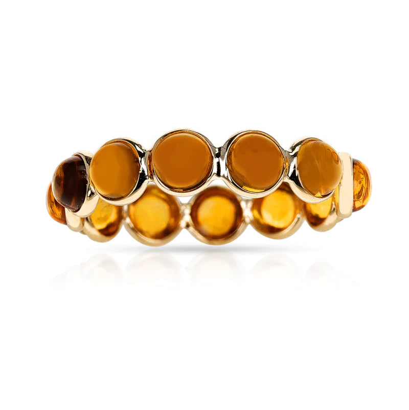 Round Cabochon Band, Yellow Gold