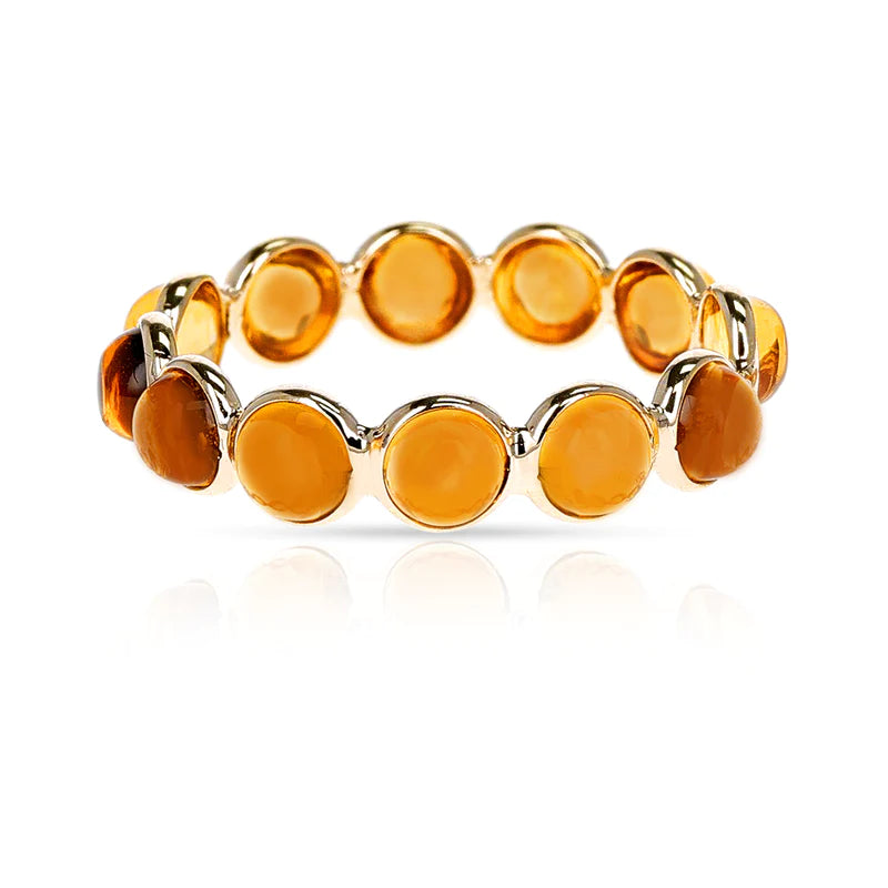 Round Cabochon Band, Yellow Gold