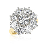 Floral 4+ carats Diamond Cluster Ring, 18K