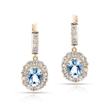 Aquamarine and Diamond Dangle Earrings, 18k