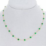 Emerald Cabochon Necklace , 18K