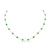 Emerald Cabochon Necklace , 18K