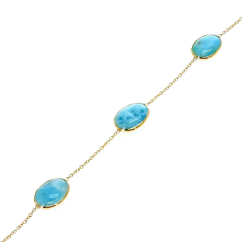 Larimar Bracelet, 18K