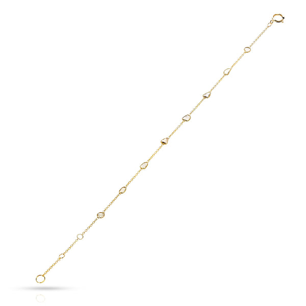 Large Diamond Slices Bracelet, 18K