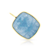 Aquamarine Cushion-Shape Pendant, 14K Yellow Gold