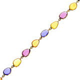 Oval Labradorite Cabochon Tennis Bracelet, 18k Yellow Gold