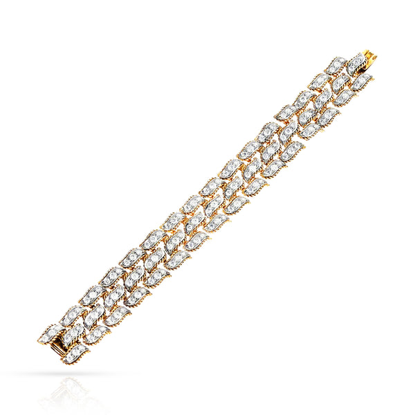 French Van Cleef & Arpels Diamond Bracelet, Platinum and 18K
