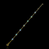 Opal Oval Cabochon Tennis Bracelet, 18k Yellow Gold