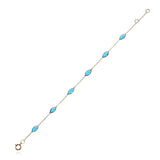 Marquise Iolite Bracelet, 18k Yellow Gold