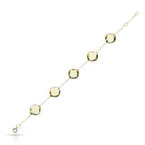 Round Lemon Topaz Adjustable Bracelet, 18k Yellow Gold