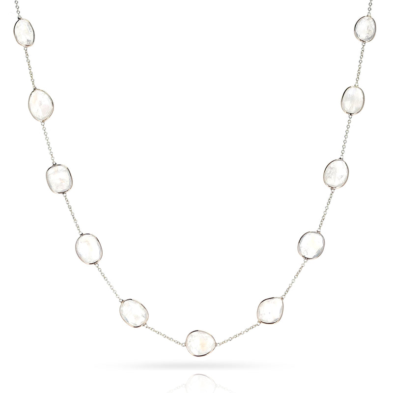 Mixed Cut Large Gemstone Necklace, 18k