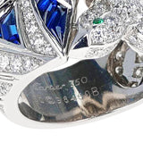 Cartier Les Oiseaux Libérés Diamond, Emerald and Sapphire Ring