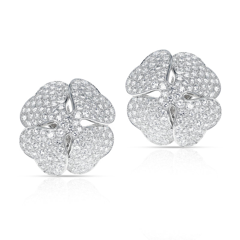 Vintage Van Cleef & Arpels 18 Karat Round Brilliant Cut Diamond Cluster  Earrings (Yellow Gold) — Shreve, Crump & Low