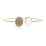 Oval Emerald Bangle, 18k