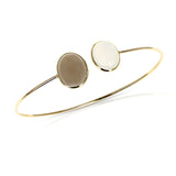 Oval Emerald Bangle, 18k