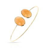 Oval Emerald Bangle, 18k