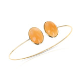 Oval Emerald Bangle, 18k