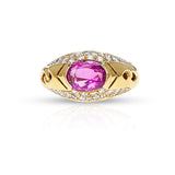 Bvlgari Italy Pink Sapphire and Diamond Ring, 18k