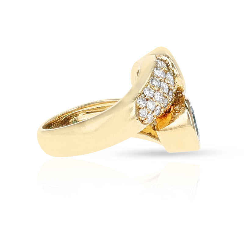French Van Cleef & Arpels Diamond Four-Step Ring, 18k
