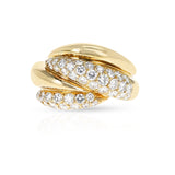 French Van Cleef & Arpels Diamond Four-Step Ring, 18k