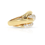 French Van Cleef & Arpels Diamond Four-Step Ring, 18k