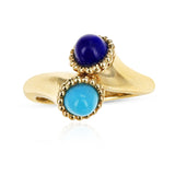 Van Cleef & Arpels Lapis and Turquoise Bypass Ring, 18k