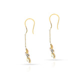 Multi-Sapphire and Diamond Floral Dangling Earrings, 18K