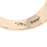 Three Stone Pink and Green Tourmaline Ring, 14K Yellow Gold