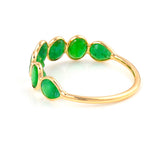 Oval Emerald Band, 18K Yellow Gold