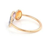 Mixed Cut Three-Stone Band, 18K Gold