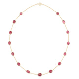 Mixed Shape Tourmaline Necklace, 18 Karat Gold