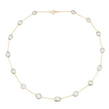 Mixed Cut Large Gemstone Necklace, 18k