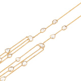 Triple Layer Diamond Slices Necklace, 18k