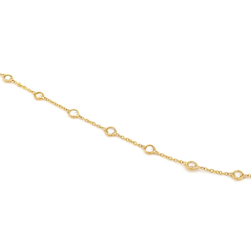 Round Diamond Rose-Cut Necklace, 18k