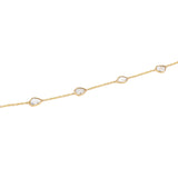Mixed Cut Diamond Slices Necklace, 18k