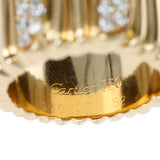 Cartier Textured 18 Karat Yellow Gold and Diamond Band Ring
