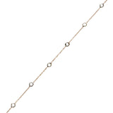 Round Diamond Rose Cut Tennis Bracelet, 18k Yellow Gold