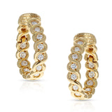 Van Cleef & Arpels Diamond and Gold Hoop Earrings