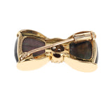 Van Cleef & Arpels Labradorite and Diamonds Bow Pin and Brooch, 18K Yellow