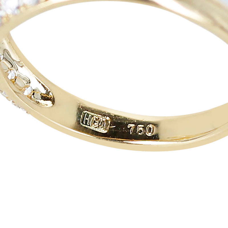 Toi Et Moi Yellow Diamond Double Pear-Shape Ring with White Round Diamonds, 18k
