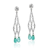 Tiffany & Co. Paloma Picasso Diamond and Emerald Chandelier Earrings, 18K