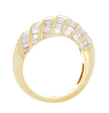Step-Design Diamond Cocktail Ring, 18K Yellow Gold