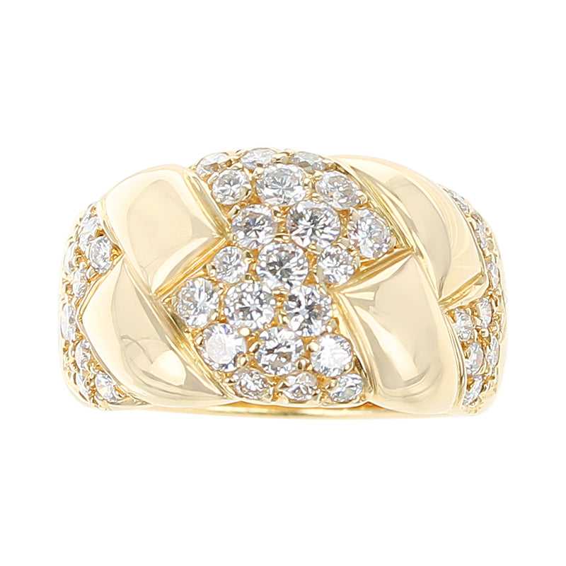 Van Cleef & Arpels Diamond and Gold Design Ring, 18K