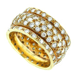 Round Shape White Diamond Ring in 18kt Yellow Gold