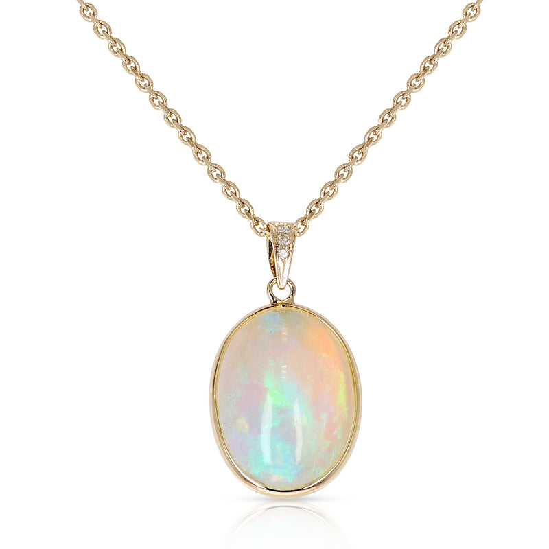 Opal Pendant with Diamonds, 18k