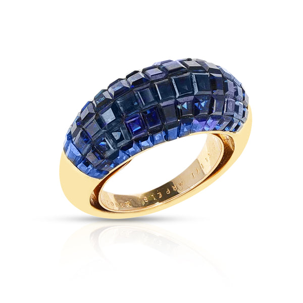 Van Cleef & Arpels Mystery-Set Sapphire Ring with French Marks