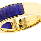 French Van Cleef & Arpels Carved Lapis and Diamond Ring, 18k