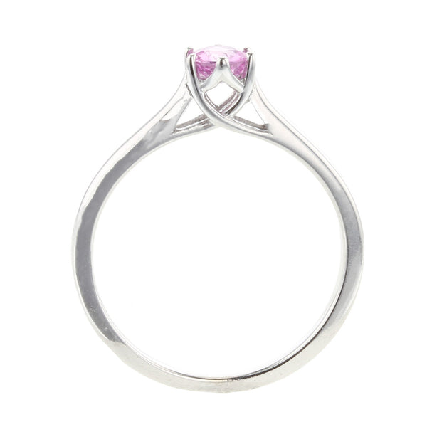 Pink Sapphire Ring, 14K White Gold