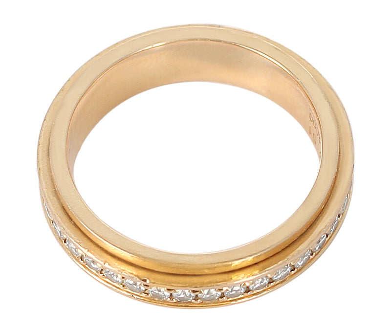 Piaget Anniversary Band with Diamonds, 18 Karat Yellow Gold